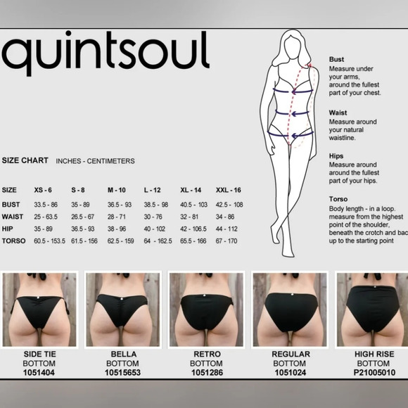 Quint Soul Exuma Navy  Floral Mid & Hi Rise Bikini Bottom Full Rear Size XL - Picture 15 of 15